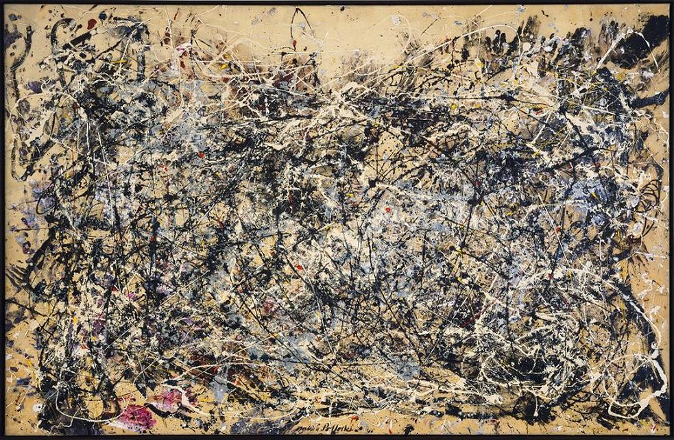 Jackson Pollock, Number 1, 1948, 1,73 m x 2,64 m, olej i emalia na płótnie || www.jackson-pollock.org/number-1.jsp